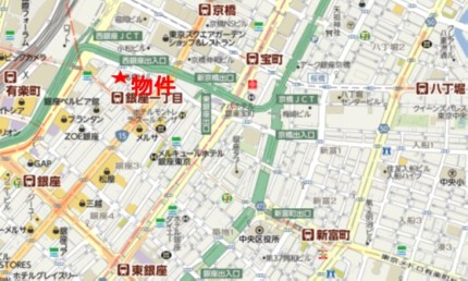 ドゥーミラン銀座ビルへの行き方