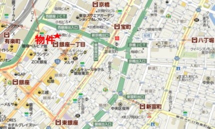 銀座コスミオンビルへの行き方