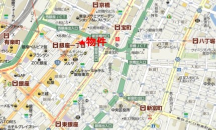 銀座プルミエビルへの行き方