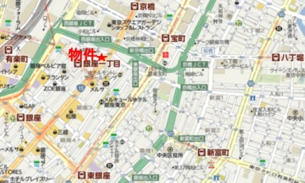 銀座中央通りビルへの行き方