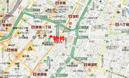 ハビウル銀座の行き方