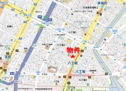 八丁堀綜通ビルへの行き方