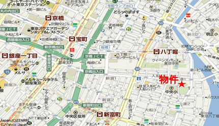 八丁堀エスワンビルへの行き方