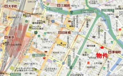 茅場町一丁目平和ビルへの行き方