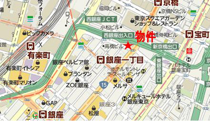 サクセス銀座ファーストビルへの行き方