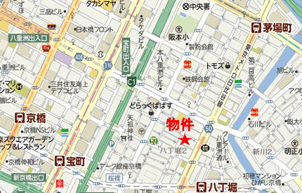 八丁堀鈴らん通りビルへの行き方
