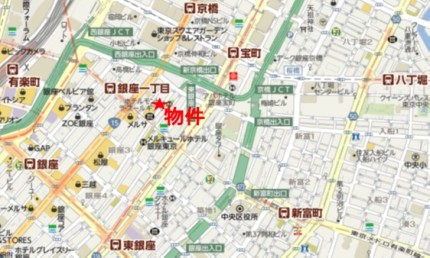 陽栄銀座第二ビルの行き方