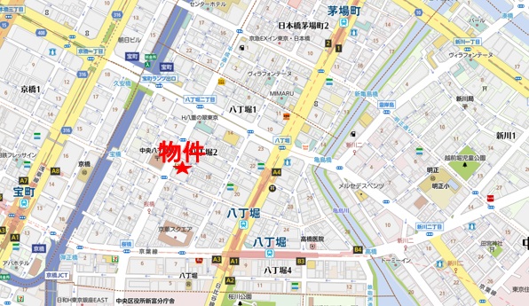 ユニゾ八丁堀ビルへの行き方
