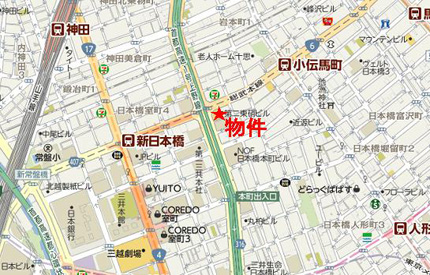 第二東硝ビル(ユニゾ日本橋本町三丁目ビル)への行き方